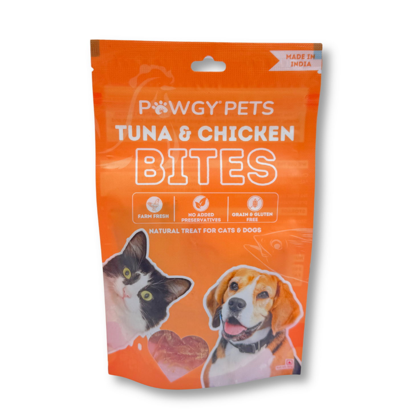 Pawgy Pets Chicken & Tuna Treat for Cats and Dogs- 50g