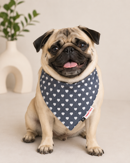 Denim Heart Bandana | For Dogs | Pawgy Pets