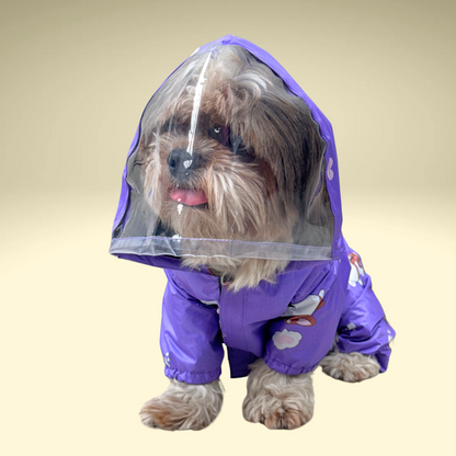 Purple Full Coverage Raincoat | For Dogs | Pawgy Pets