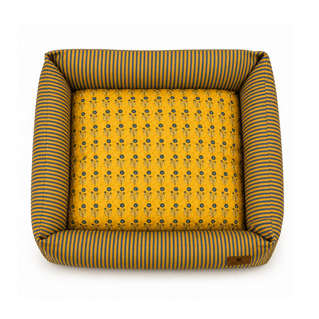 Bagru Bloom Bed | Dog Bed | Pawgy Pets