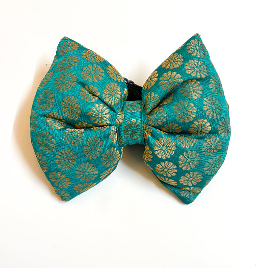 Pawgy Pets Occasion wear Bowtie: Teal Blue for Dogs & Cats