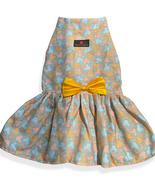 Pawgy Pets Mickey Overloaded Dress Pastel Green for Dogs