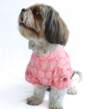 Pawgy Pets Block Print Kurta Peach for Dogs