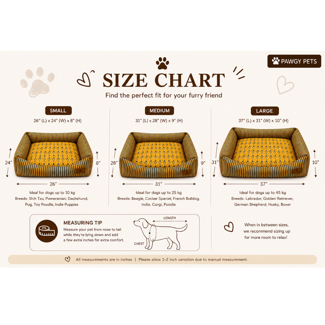 Bagru Bloom Bed | Dog Bed | Pawgy Pets