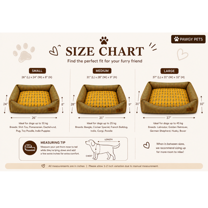 Bagru Bloom Bed | Dog Bed | Pawgy Pets