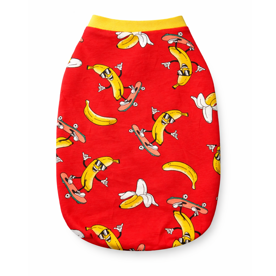Pawgy Pets Banana T-shirt Red for Dogs