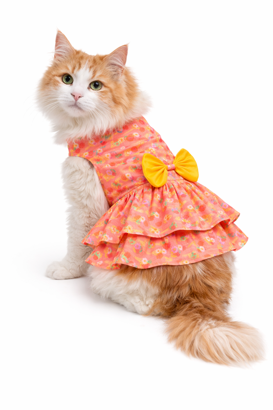 Pawgy Pets Softy Dress Peach (Cat)
