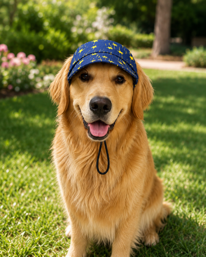 Denim Yellow Star Cap | For Dogs | Pawgy Pets