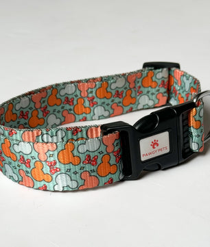 Pawgy Pets Collar Mickey Pastel Green for dogs and cats