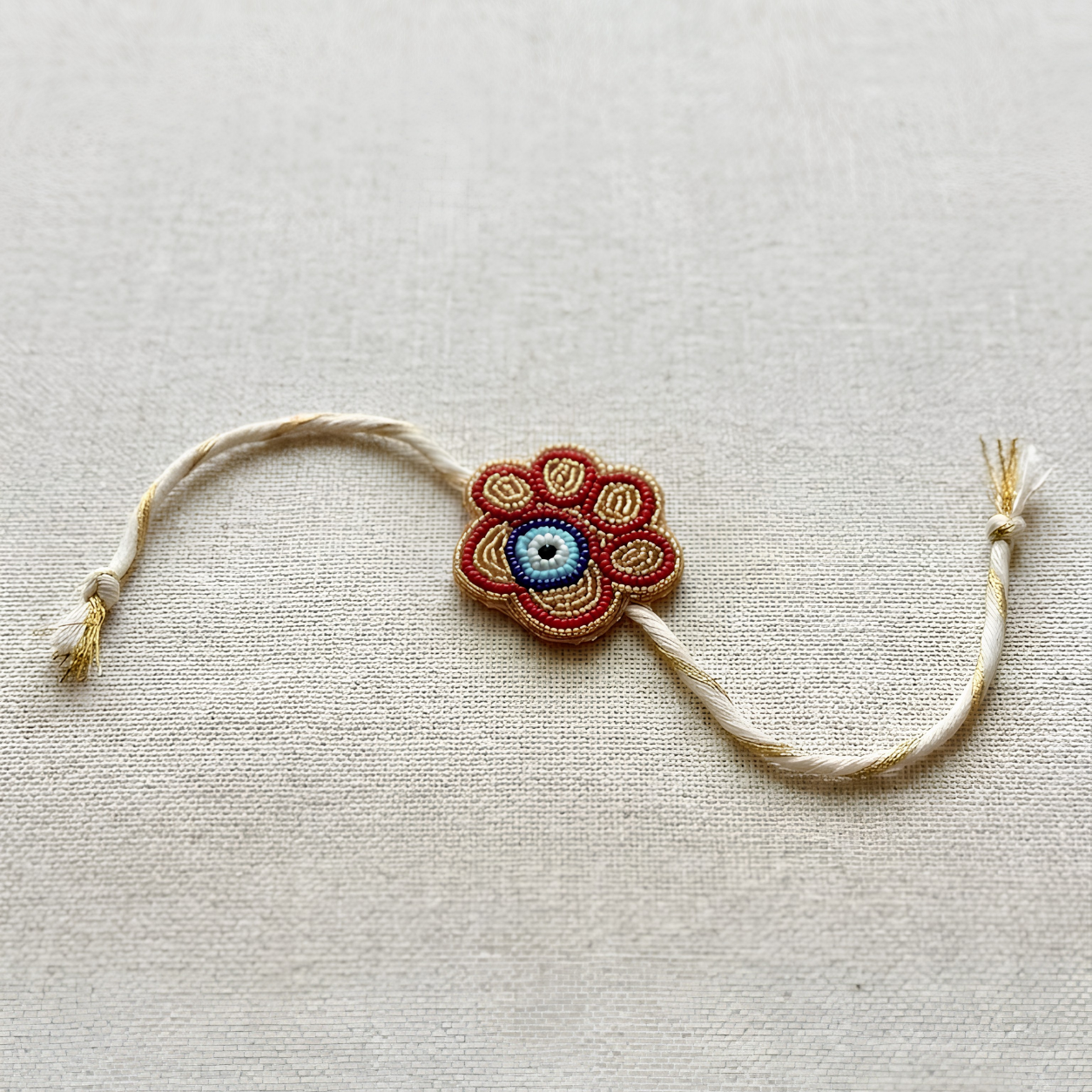 Evil Eye Paw Bead Work Rakhi for Dogs | Pawgy Pets