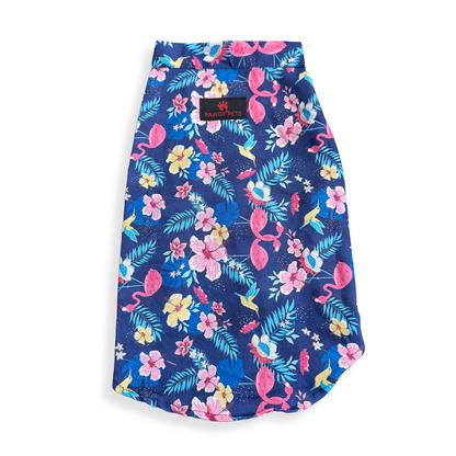 Hawaiian Flamingo Sando | Navy Blue | For Dogs | Pawgy Pets