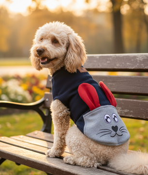 Pawgy Pets Bunny Ears Pet Sweatshirt- Navy