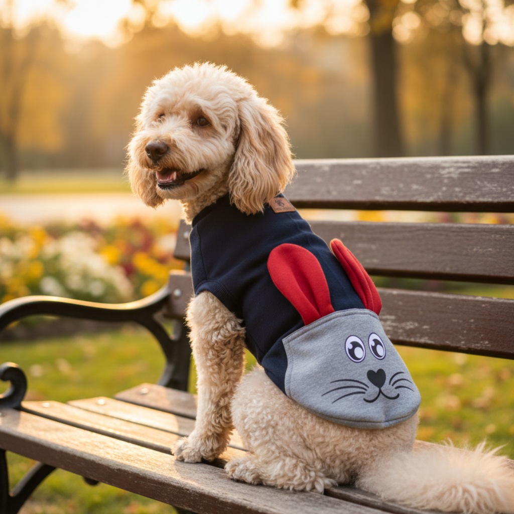Pawgy Pets Bunny Ears Pet Sweatshirt- Navy