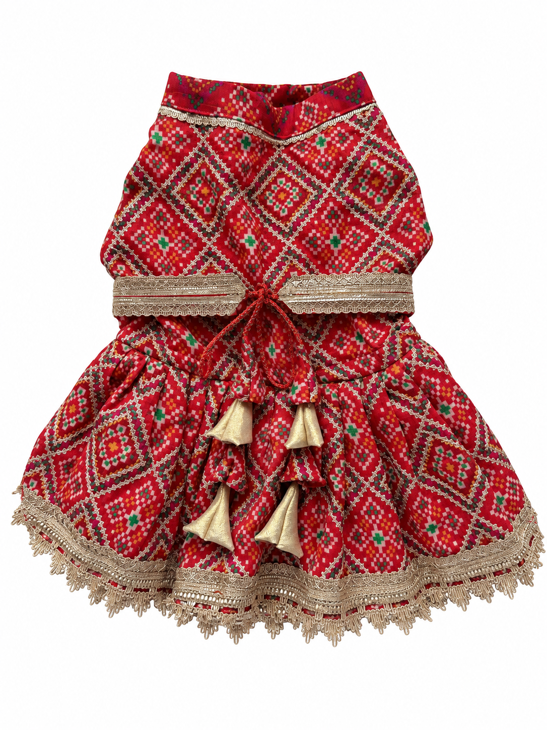 Red Patola Bridal Dress | Luxe Collection | Pawgy Pets