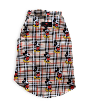 Pawgy Pets Mickey Check sando Beige  for Dogs