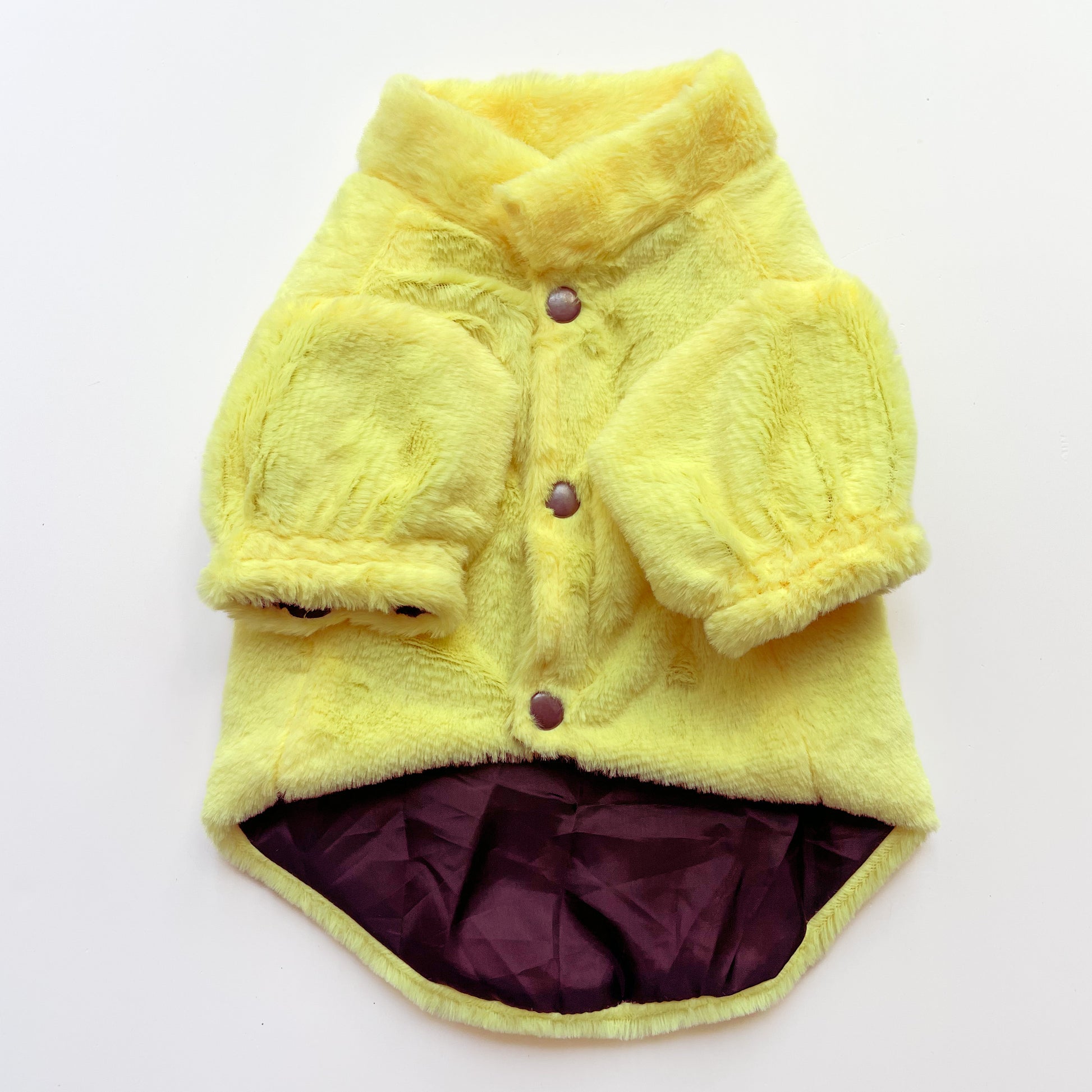 Pawgy Pets Fur Puffer Jacket: Lime Yellow for Dogs & Cats