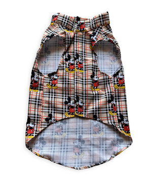 Pawgy Pets Mickey Check sando Beige  for Dogs