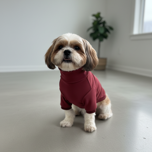 Pawgy Pets Super Soft Maroon High Neck