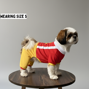 Red Fries Dungaree Sweatshirt | For Dogs & Cats | Pawgy Pets