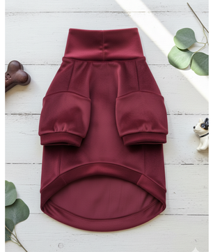 Pawgy Pets Super Soft Maroon High Neck for Cats