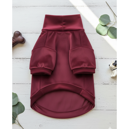 Pawgy Pets Super Soft Maroon High Neck for Cats