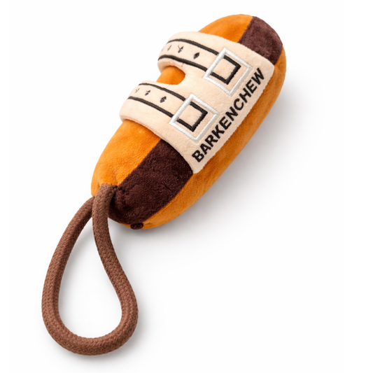 Pawgy Pets Barkenchew Slipper Doggo Plush + Rope Toy