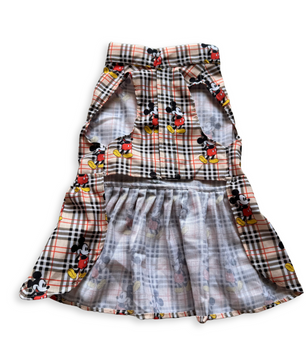 Mickey Check Beige Dress for Dogs | Pawgy Pets Mickey Check Beige Dress for Dogs | Pawgy Pets