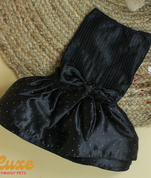 Luxe by Pawgy Pets Black Balloon Dress