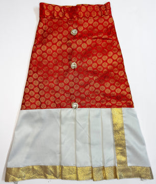 South Indian Traditional Kurta-Mundu Red for Dogs