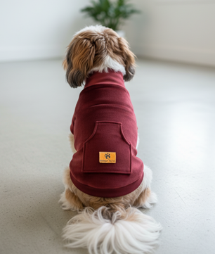 Pawgy Pets Super Soft Maroon High Neck