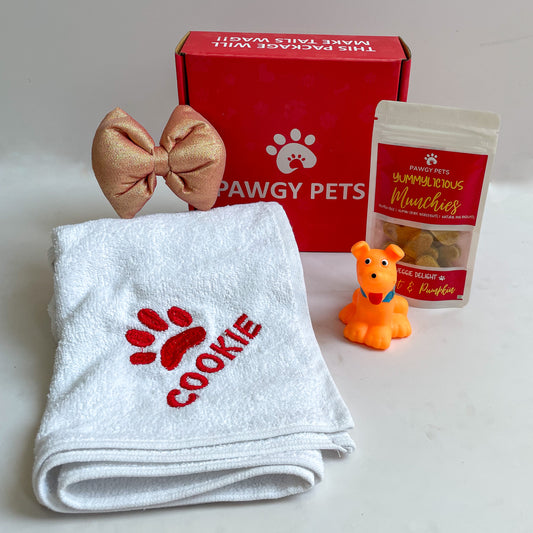 Pawgy Pets Gift Box (Personalised option) for Dogs & Cats