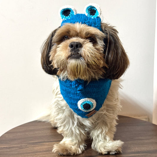 Pawgy Pets Evil Eye Cap and Bandana set for Dogs and Cats