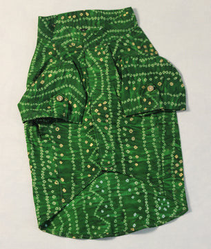 Pawgy Pets Green Bandani kurta for Dogs