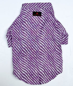 Pawgy Pets Lehriya kurta purple for Cats