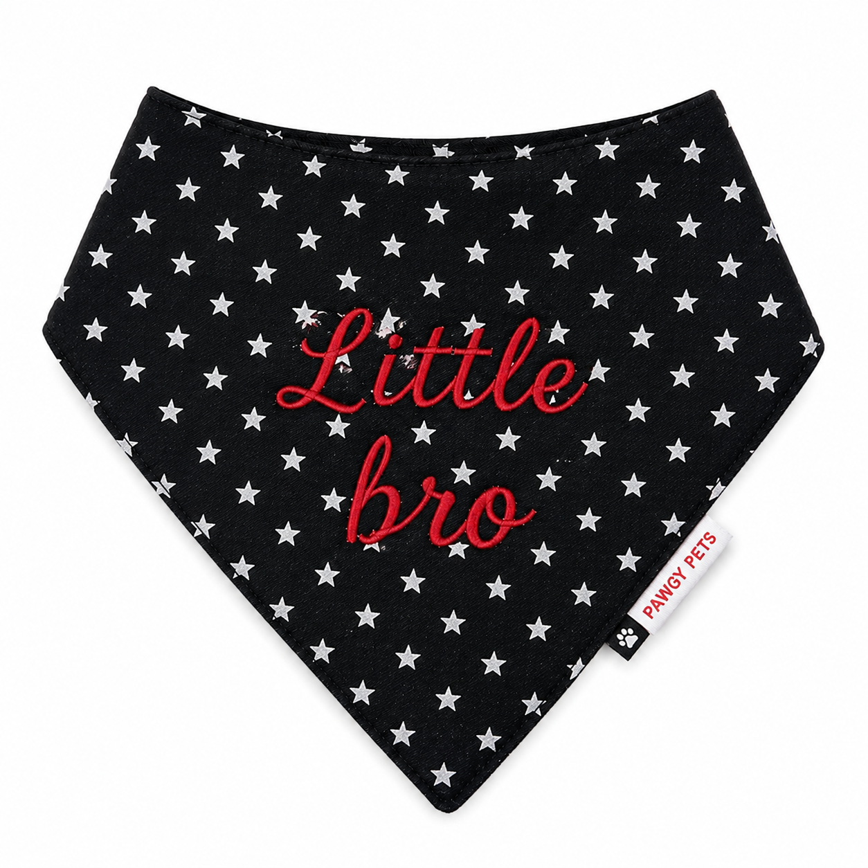 Black Star Denim Bandana | Personalised for Dogs | Pawgy Pets