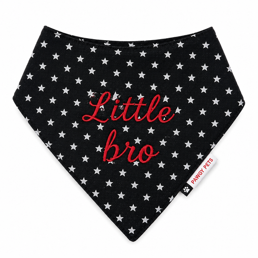 Black Star Denim Bandana | Personalised for Dogs | Pawgy Pets