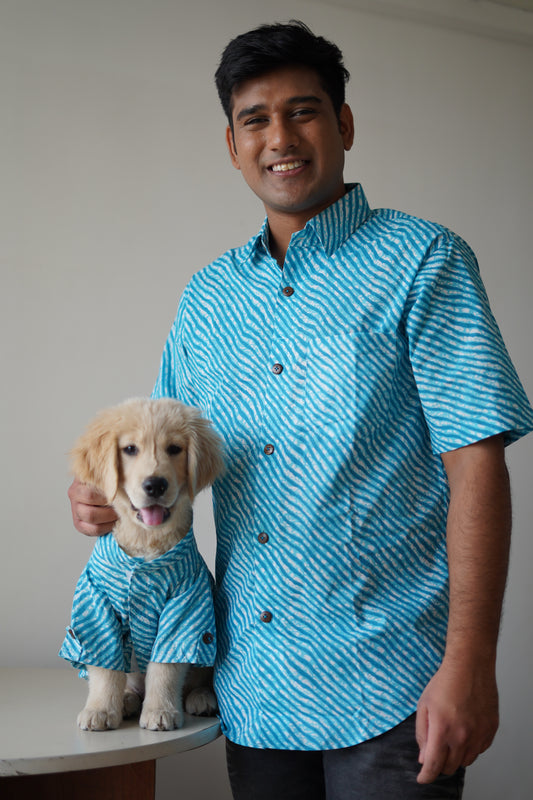 Men’s Shirt (Lehriya Blue)