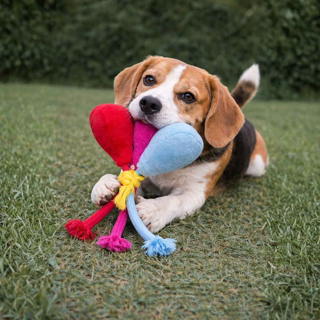 Pawgy Pets Balloon Doggo Plush + Rope Toy