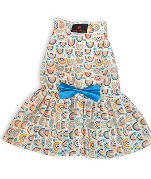 Pawgy Pets Rainbow dress off white for Dogs