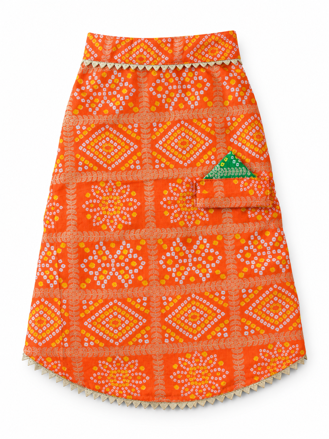 Orange Bandhani Kurta | For Dogs | Pawgy Pets