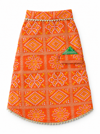 Orange Bandhani Kurta | For Dogs | Pawgy Pets