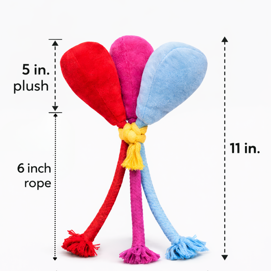 Pawgy Pets Balloon Doggo Plush + Rope Toy