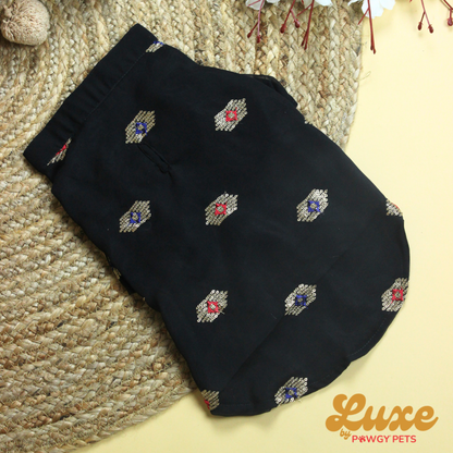 Black Elegant Kurta | Luxe Collection | Pawgy Pets