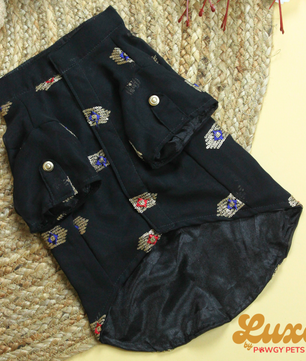 Luxe by Pawgy Pets Elegant black Kurta