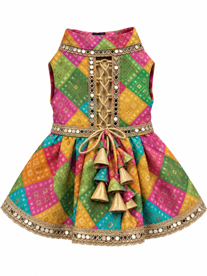 Multi Bandani Dress | Luxe Collection | Pawgy Pets