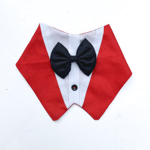 Pawgy Pets Formal Tux Bandana: Red for Dogs & Cats