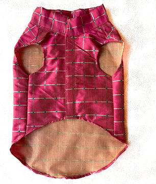 Pawgy Pets Pink Check Festive Shirt for Dogs