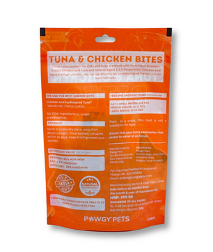 Pawgy Pets Chicken & Tuna Treat for Cats and Dogs- 50g