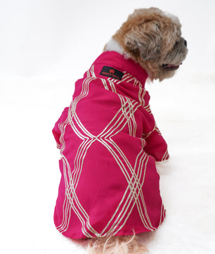 Pawgy Pets Festive Shirt Hot Pink Gota for Dogs