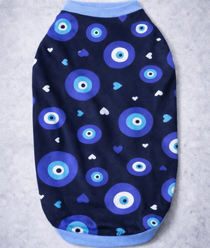 Pawgy Pets Evil Eye T-shirt Navy Blue for Dogs